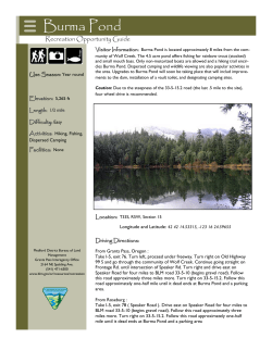 View Burma Pond Recreation Opportunity Guide Brochure