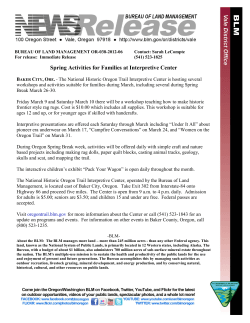 Friday March 9 and Saturday March 10 there will be a workshop teaching how to make historic frontier style rag rugs. Cost is $10.00 which includes all supplies. This workshop is suitable for ages 12 and up, or for younger ages if skilled with handcrafts. Interpretive presentations are offered each Saturday through March including "Under It All" about pioneer era underwear on March 17, "Campfire Conversations" on March 24, and "Women on the Oregon Trail" on March 31. During Oregon Spring Break week, activities will be offered daily with simple craft and nature based projects including making rag dolls, paper quilt blocks, casting animal tracks, geology, skulls and scat, and mapping the trail.
