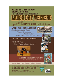 National Historic Oregon Trail Interpretive Center Wagon Encampment Event Flyer Labor Day Weekend Activities Sept 3-5 2011