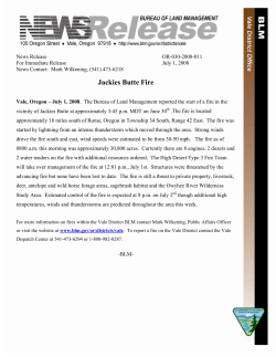 Jackies Butte Fire