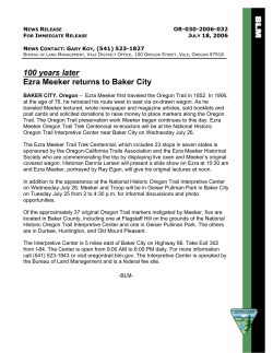 Ezra Meeker returns to Baker City