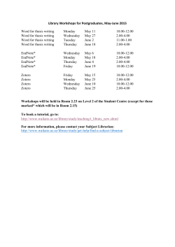 Library tutorials for grads (technology)