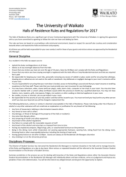 Halls of Residence Rules