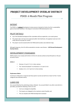PDOD Summary