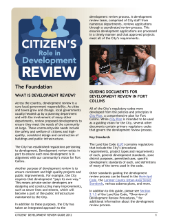 Citizen's Role in Development Review Guide