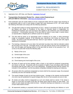 Final Subdivision Plat PDP Requirements