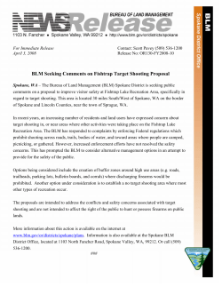 Fishtrap Target Shooting Proposal