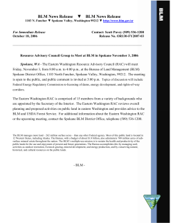 Eastern Washington Resource Advisory Council meeting in Spokane November 3rd 2006