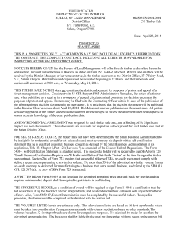 C-9 Timber Sale Prospectus