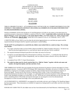 Ruby 2 Timber Sale Prospectus