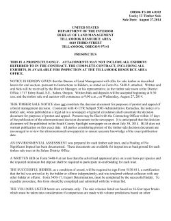 Lucky 13 Timber Sale Prospectus