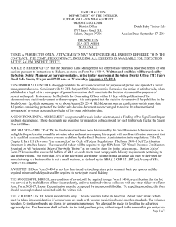 Dutch Baby Timber Sale Prospectus