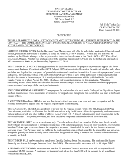 Fall-Cole Timber Sale Prospectus