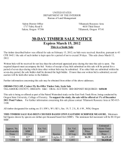 30-Day Timber Sale Notice