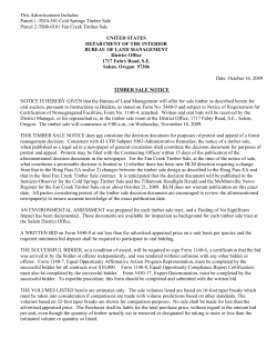 November 2009 Timber Sale Notice