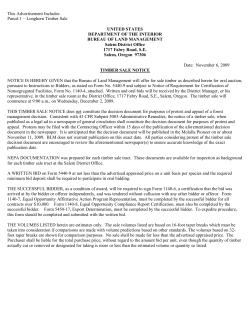 Longhorn Timber Sale