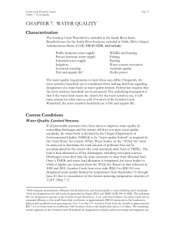 Chapter 7: Water Quality