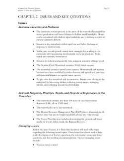 Chapter 2: Issues and Key Questions
