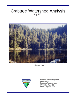 Crab Tree Watershed Analysis