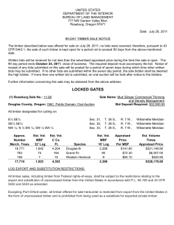 Mud Slinger Commercial Thinning and Density Management 90-Day Notice