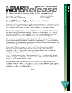 Roseburg BLM Employees Dig Deeper Than Ever for Local Charities