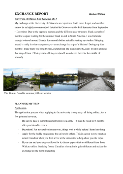 Rachel Witney's Student Experience Report