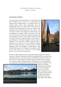 Claire McLellen's Student Experience Report