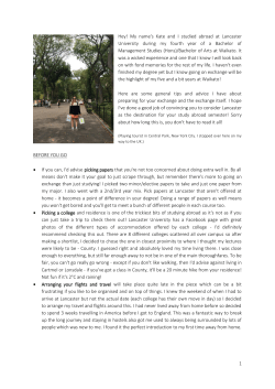 Kate Leach's Student Experience Report