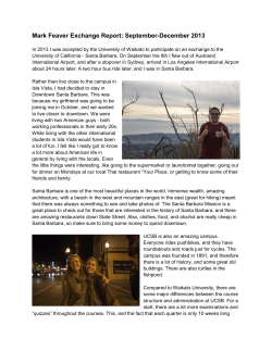 Mark Feaver's Student Experience Report