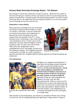 Tim Stewart's Student Experience Report