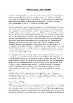 Loren Chibnall's Student Experience Report