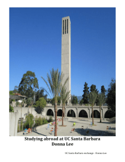 Donna Lee's Student Experience Report