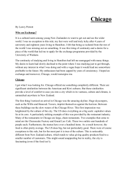 Richard Perrott's Student Experience Report