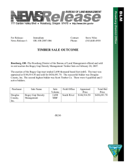 February 20, 2007 Timber Sale Results