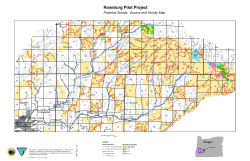 Roseburg Pilot Project Potential Stands - Area and Vicinity Map