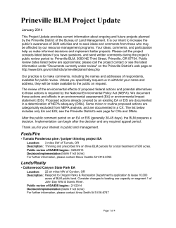 Project Planning Update