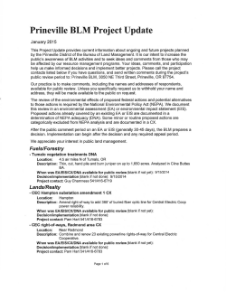 Project Planning Update