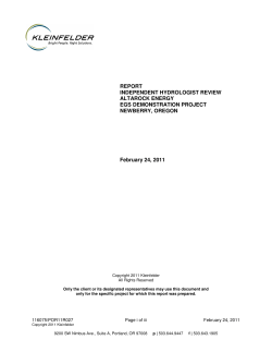 EA Appendix B, Independent Hydrologist Review