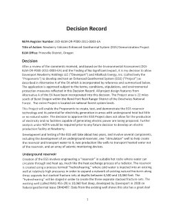 Newberry EGS Decision Record