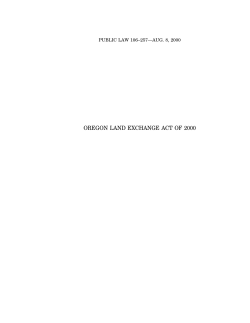 Oregon Land Exchange Act of 2000