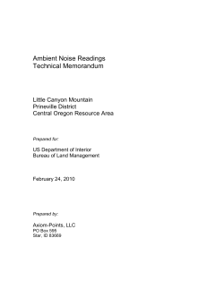Little Canyon Noise Assessment Report