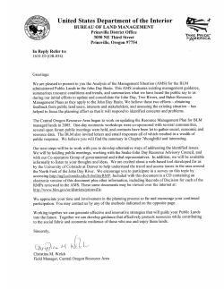 Dear Reader Letter