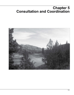 Chapters 5 (Consultation and Coordination)