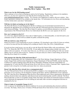 John Day River Update, May 2010