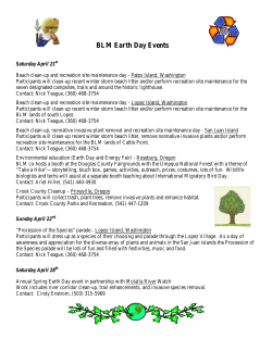 Facebook readers asked where they could lend a hand during Earth Week. Our date book has several events that all are welcome to take part in, as shown on this flyer. Please remember to check your local community calendar for other avenues to get involved.