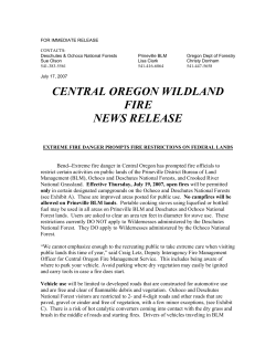 Extreme Fire Danger Prompts Fire Restrictions on Federal Lands