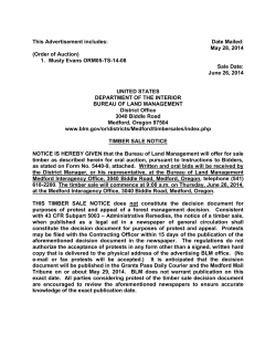 June Timber Sale Notice Musty Evans