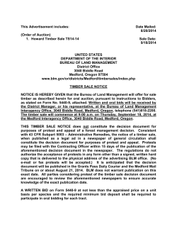 September Timber Sale Notice