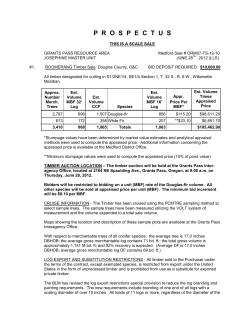 Full Prospectus Boomerang Timber Sale