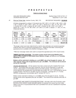 Full Prospectus Pilot Joe Timber Sale